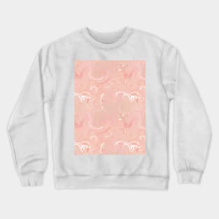 Pastel Peach Silk Marble - Digital Liquid Paint Crewneck Sweatshirt